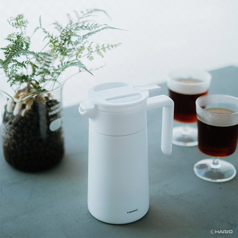 Double-Walled Thermal Pot With Ceramic Coating, 600mL, White