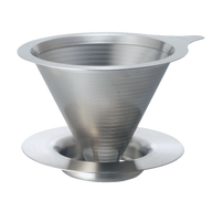 Double Mesh Metal Dripper, 02 Size, Hairline Silver
