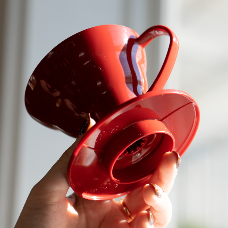 V60 Plastic Dripper, 01 Size, Red
