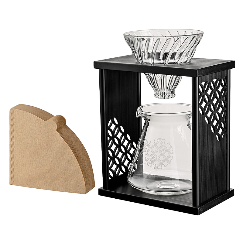 [AYA Series] V60 Drip Stand Set, Shippō, Black