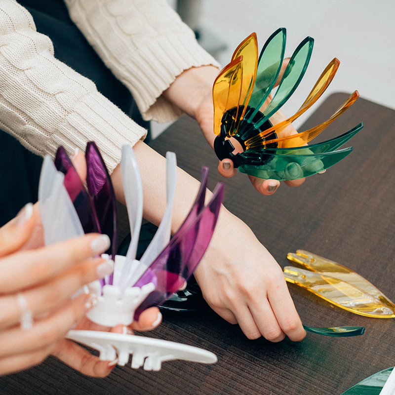 V60 Suiren Dripper Coloured Ribs, 6 pcs., Transparent Purple
