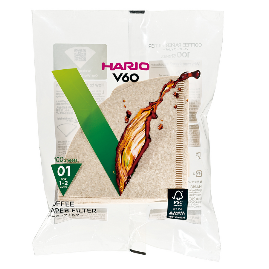 V60 Filter Paper, 01 Size, 100 pcs, Natural