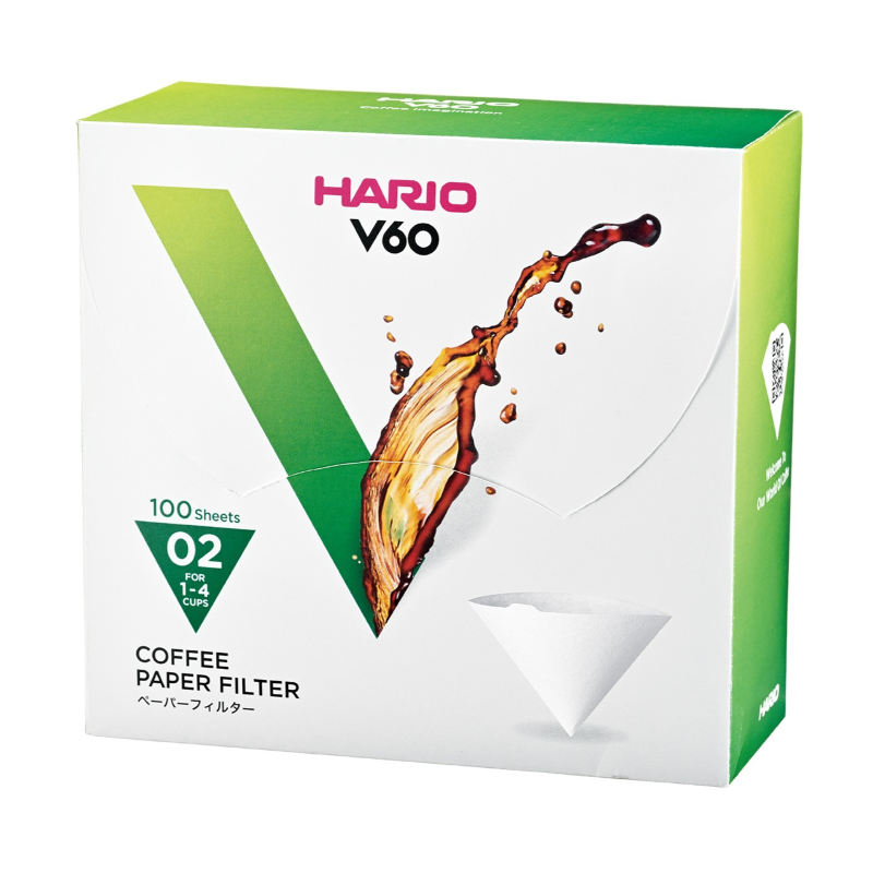 V60 Filter Paper, 02 Size, 100 pcs, White (Box)