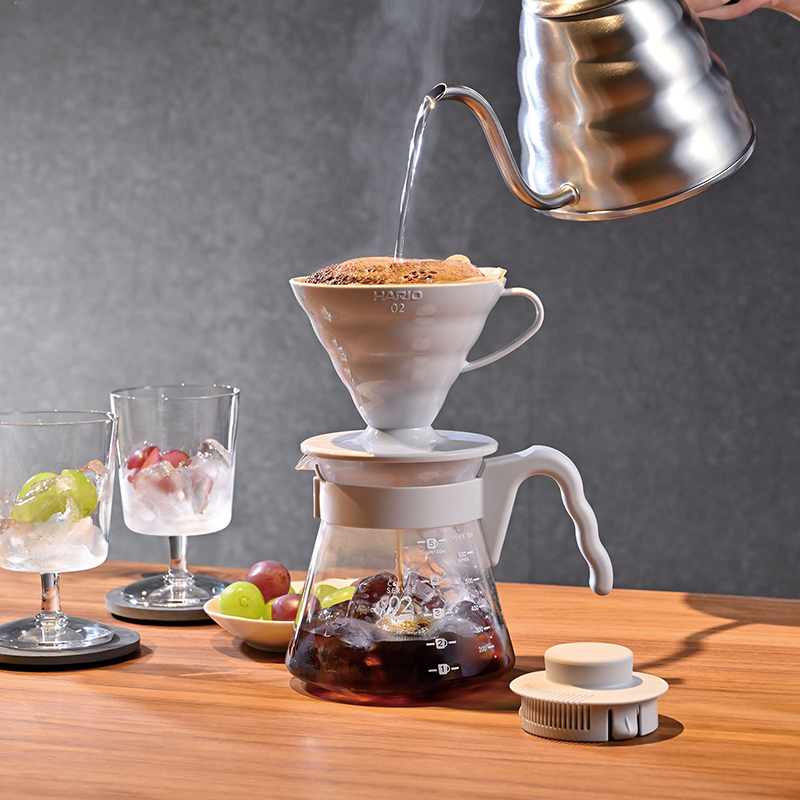 V60 Coffee Server Set, 02 Size, Pale Grey