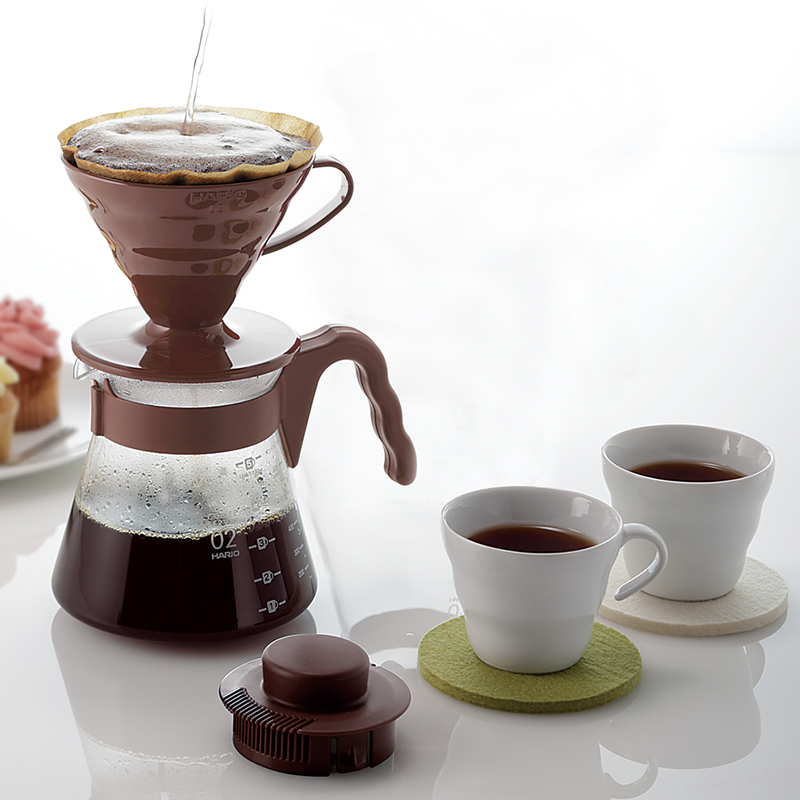 V60 Coffee Server 02 Set, Chocolate Brown