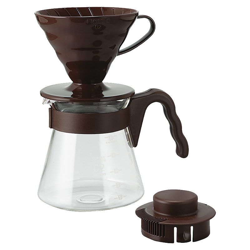 V60 Coffee Server 02 Set, Chocolate Brown