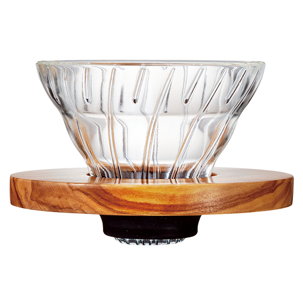 V60 Glass 01 Dripper, Olive Wood