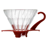 V60 Glass 01 Dripper, Red
