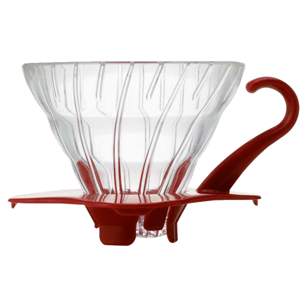 V60 Glass 01 Dripper, Red