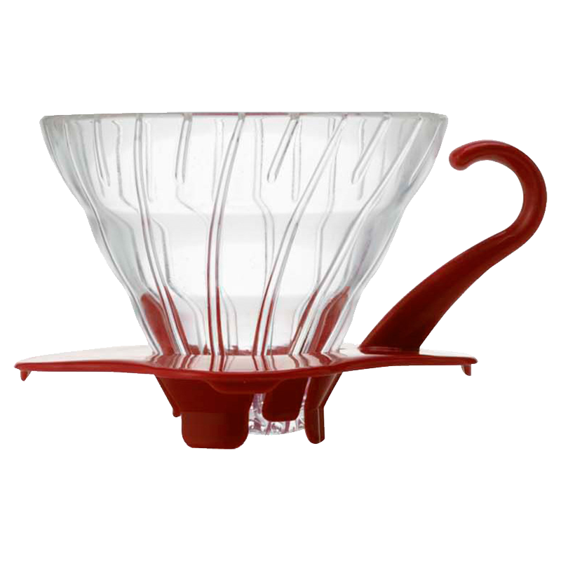 V60 Glass 01 Dripper, Red
