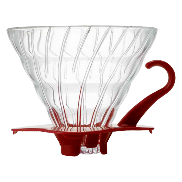 V60 Glass 02 Dripper, Red