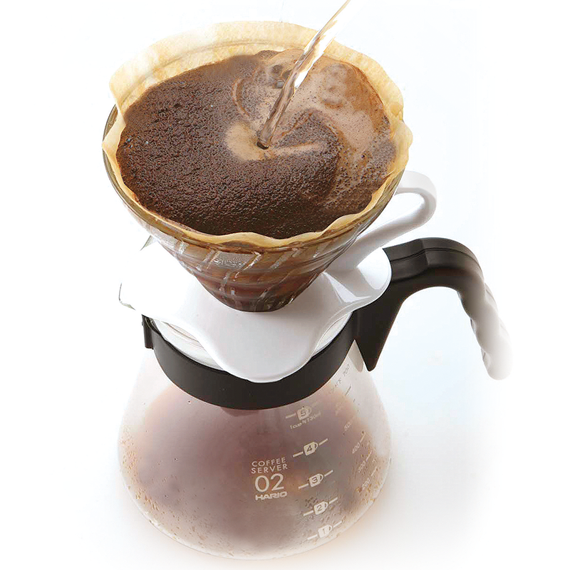 V60 Glass 02 Dripper, White