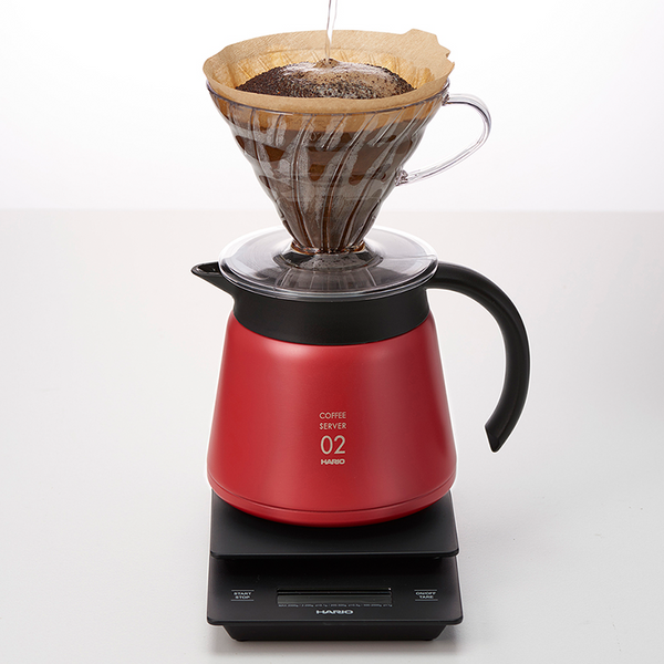 V60 Heat-Retaining Stainless Server 600, Red