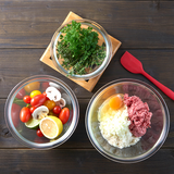 HARIO Heatproof Glass Bowl 3 pcs set MXPN-3704 cooking ingredients
