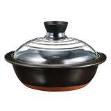 HARIO GDN-225-B Glass Lid Pot Donabe Go