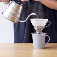 HARIO Heat Retention Mug with Lid, 300mL SMF-300-GR Grey V60 kettle pouring water brewing filter coffee