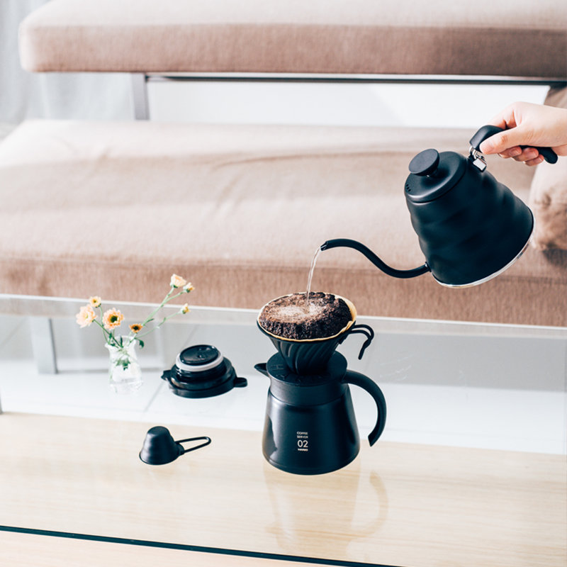 V60 Coffee Drip Kettle Buono 800mL, Matte Black