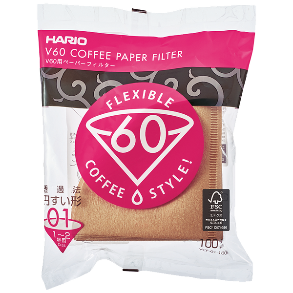 V60 Filter Paper ❘ 01 Size ❘ 100 pcs ❘ Natural