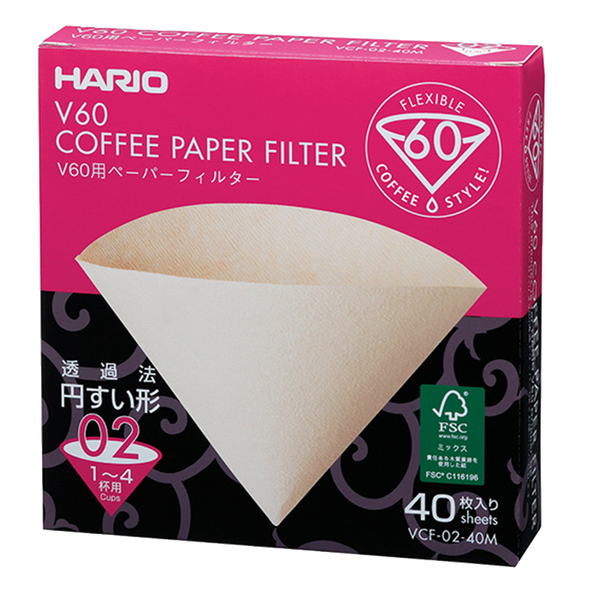 V60 Filter Paper ❘ 02 Size ❘ 40 pcs ❘ Natural