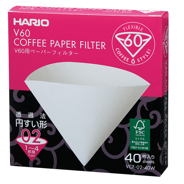 V60 Filter Paper ❘ 02 Size ❘ 40 pcs ❘ Bleached