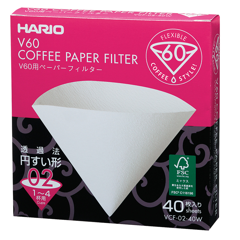 V60 Filter Paper ❘ 02 Size ❘ 40 pcs ❘ Bleached