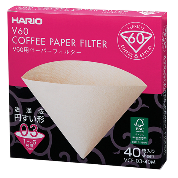V60 Filter Paper ❘ 03 Size ❘ 40 pcs ❘ Natural