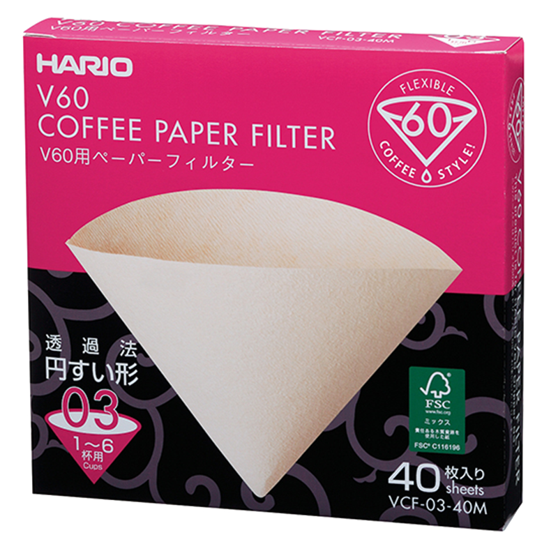 V60 Filter Paper ❘ 03 Size ❘ 40 pcs ❘ Natural