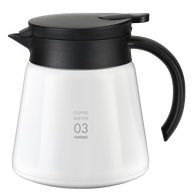 V60 Heat-Retaining Stainless Server, 800mL, White