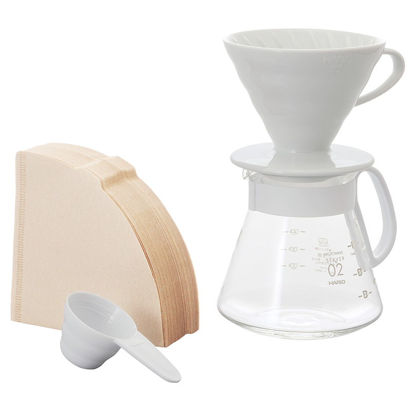 V60 Ceramic 02 Dripper Set, White
